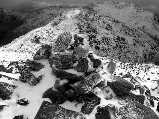 Bowfell in snow