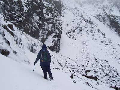 Bowfell in snow