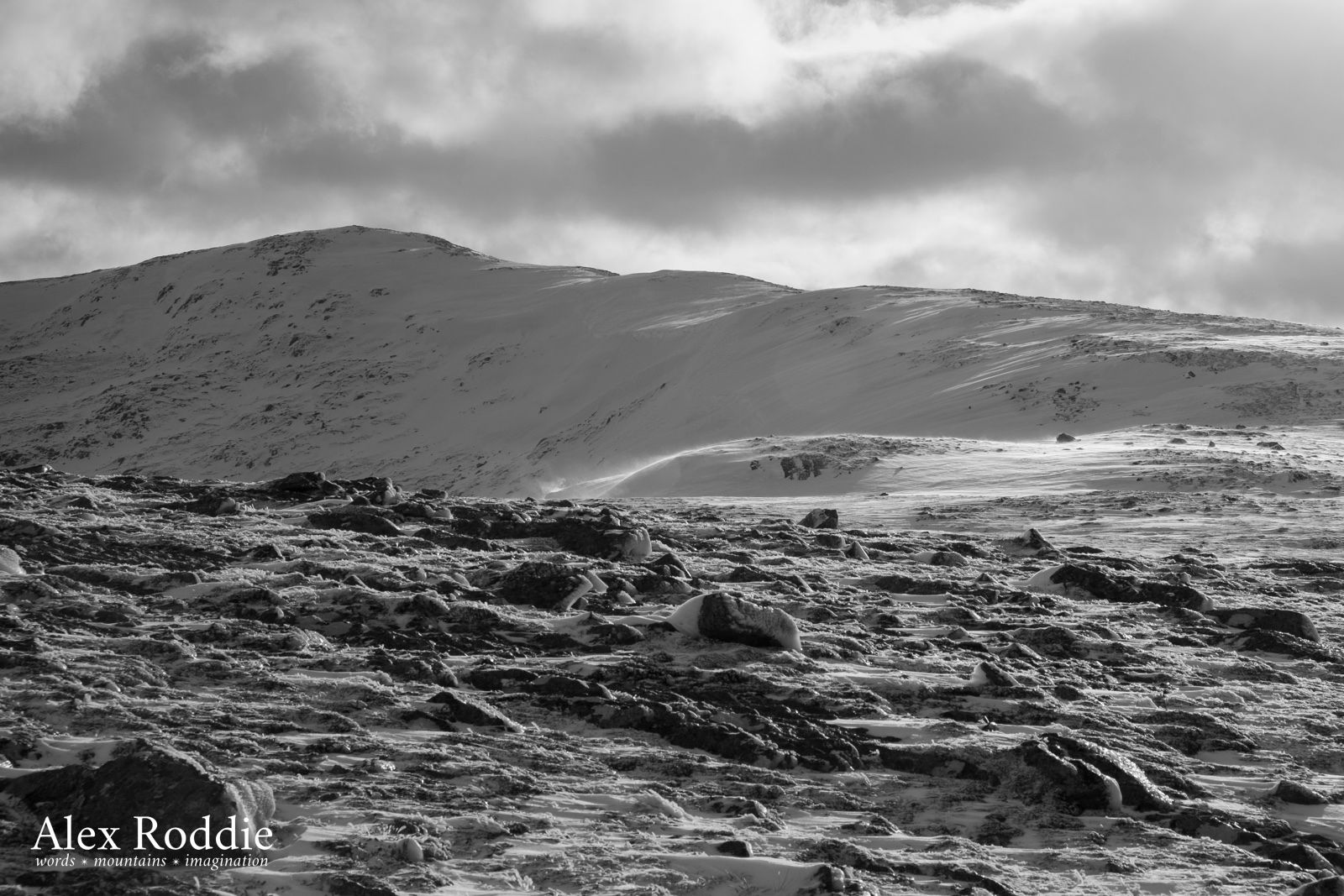 A little drama on Carn Dearg's summit ridge