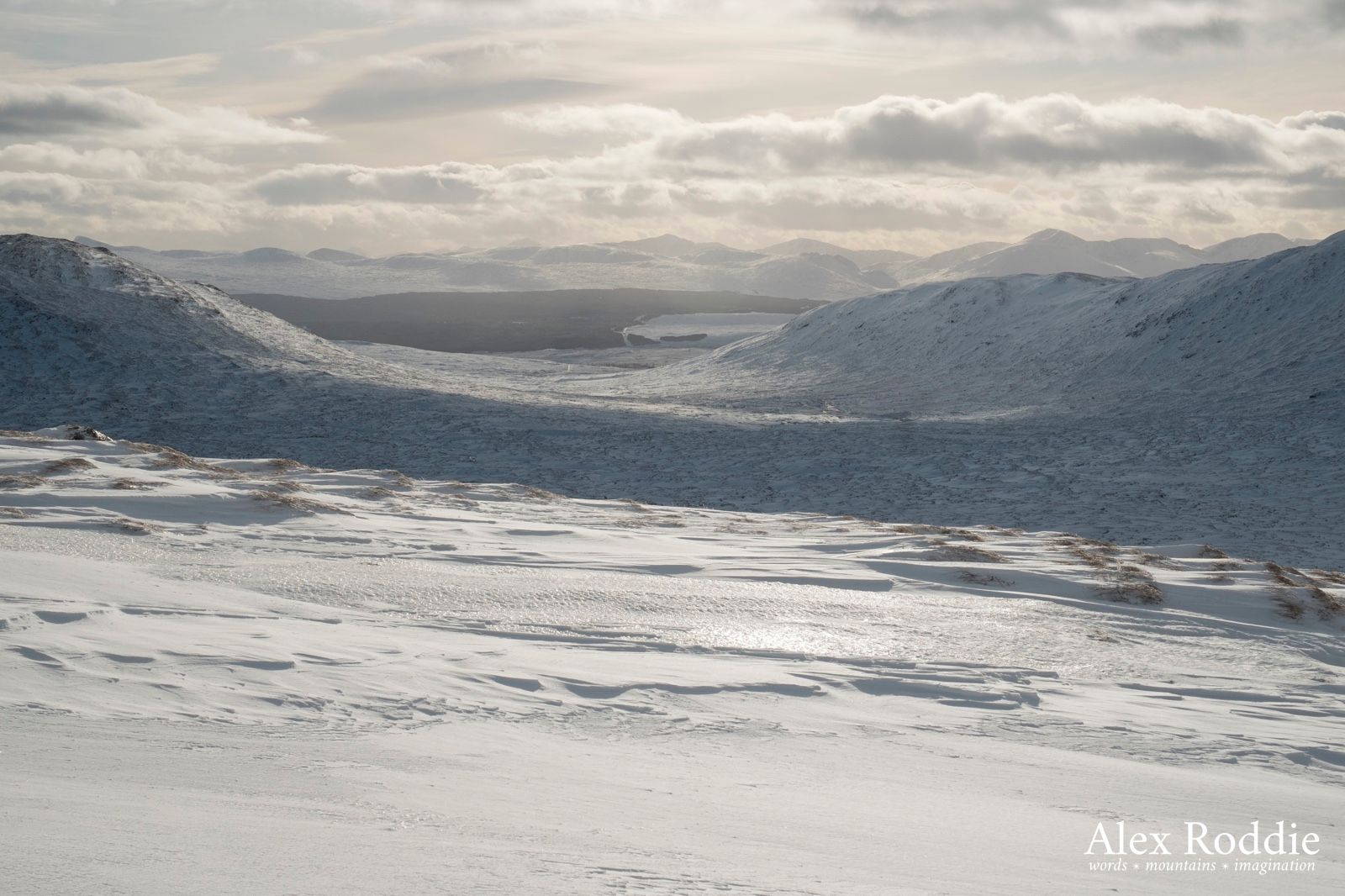 Perfect white, sunshine, and silence on Carn Dearg