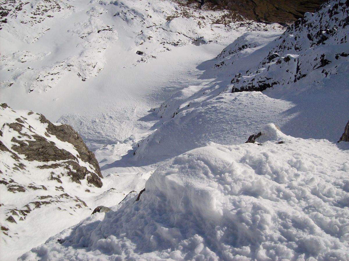 A thousand feet of air on the North Face of Aonach Beag