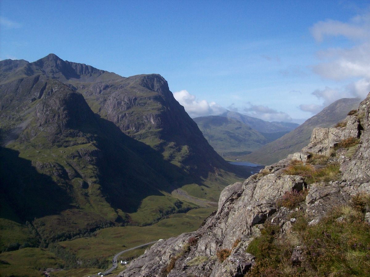 On the South Face of A'Chailleach. I continued along the crest of the Aonach Eagach before starting my shift behind the bar.