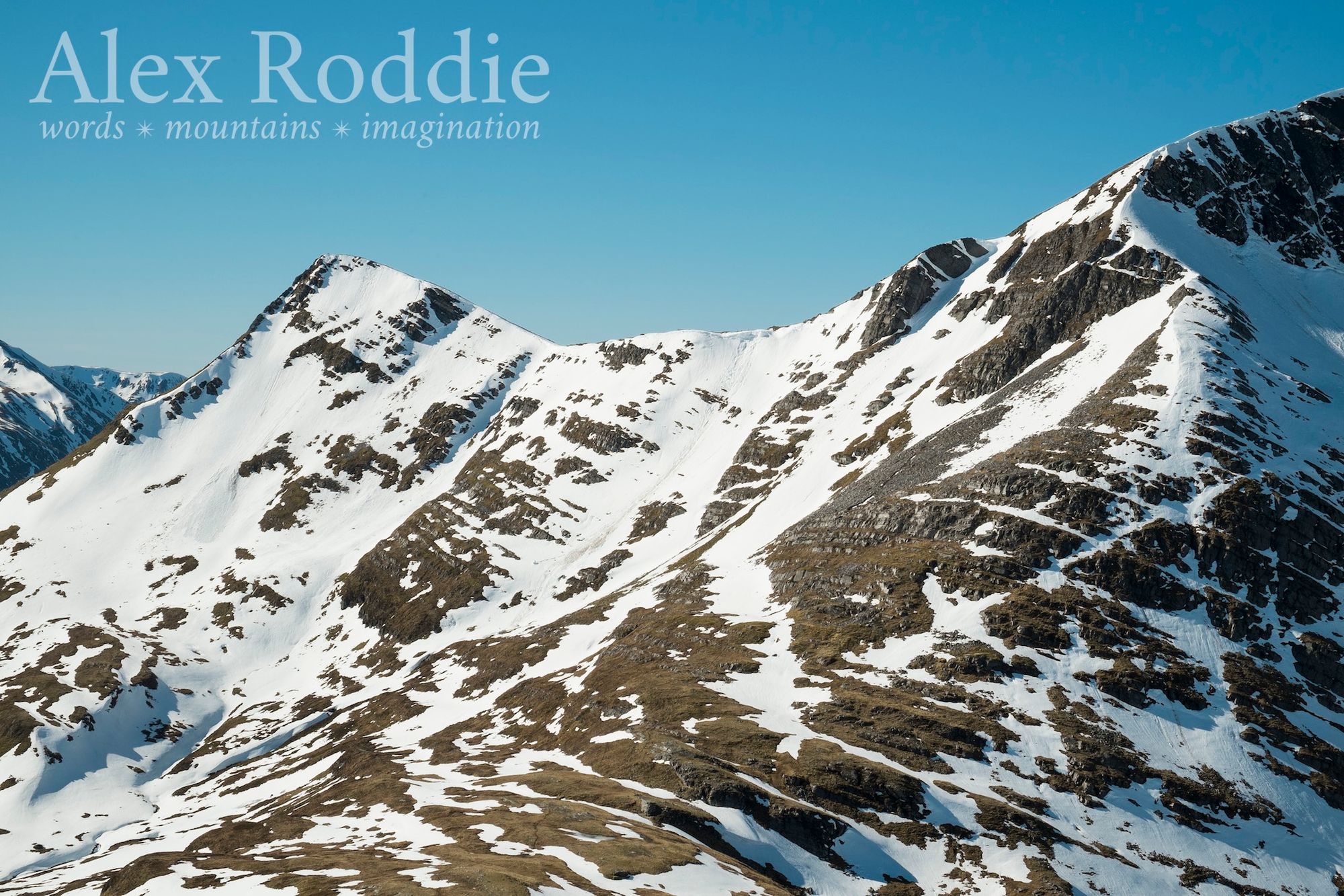 The technical crux of the route. That tempting-looking ridge on the right isn't a good option