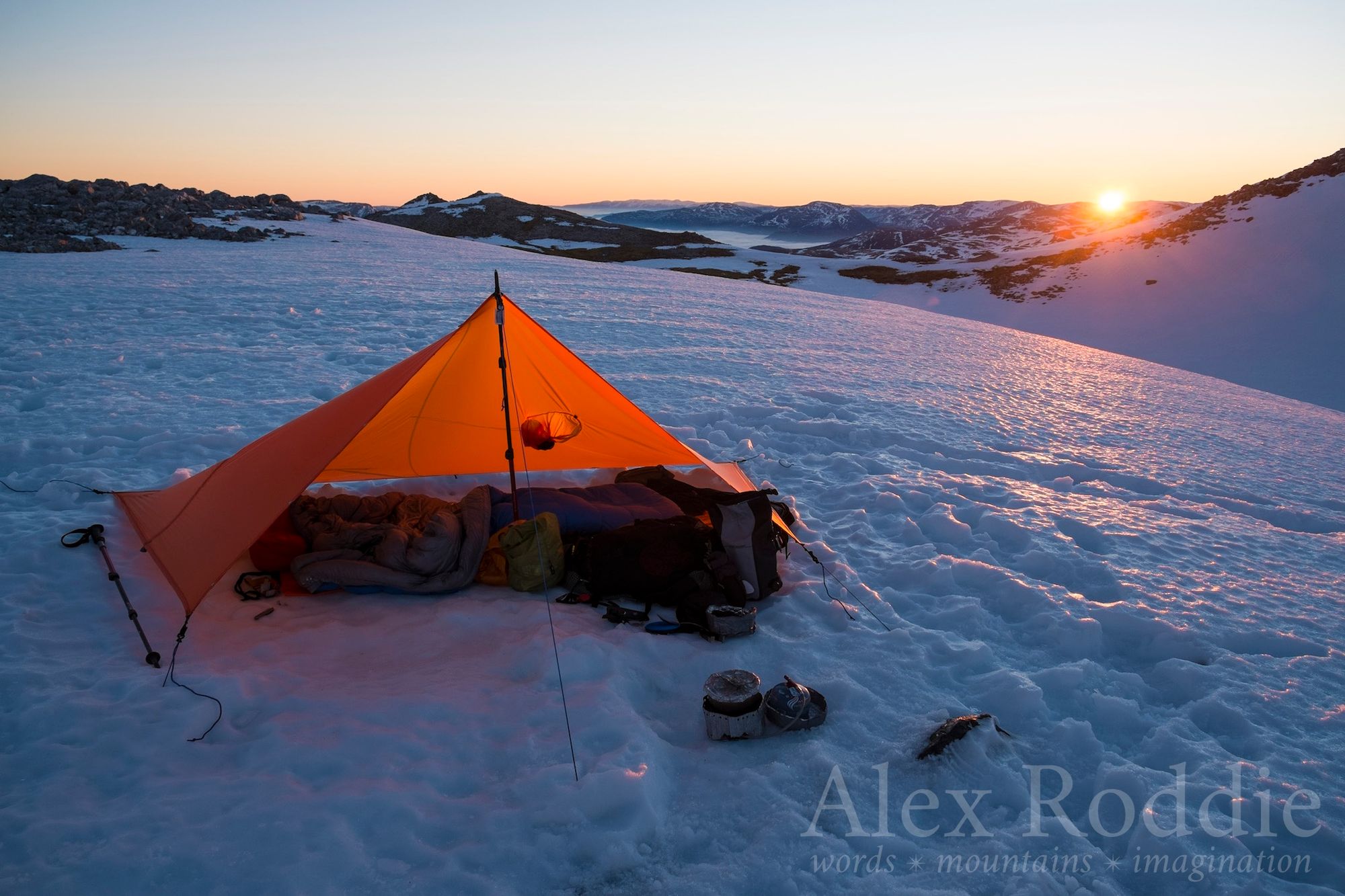 Thanks to the settled weather, I was able to use some of my lightest backpacking equipment