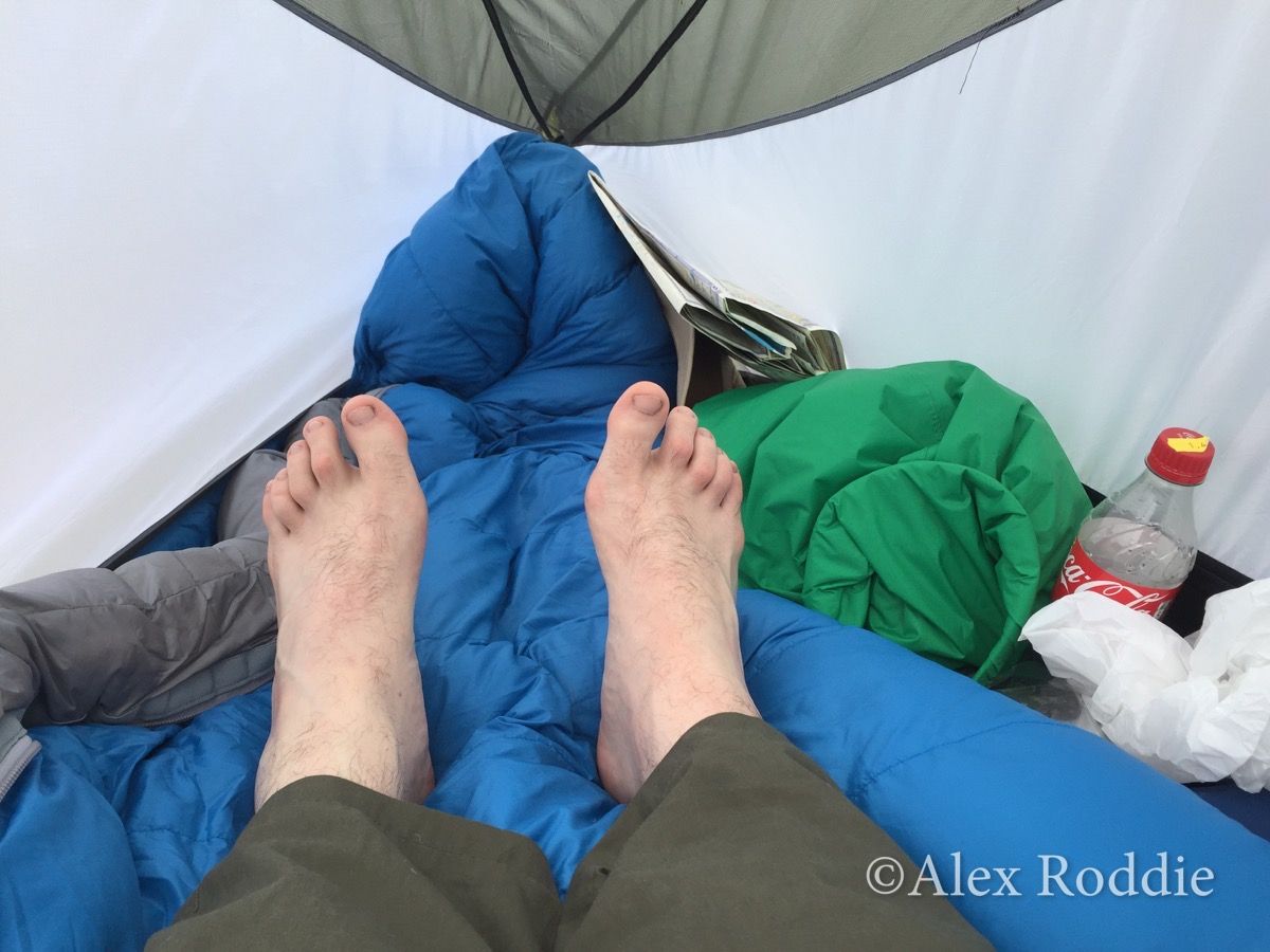 The Neutrino 400 on the Cape Wrath Trail in 2015. At times it was a little too warm