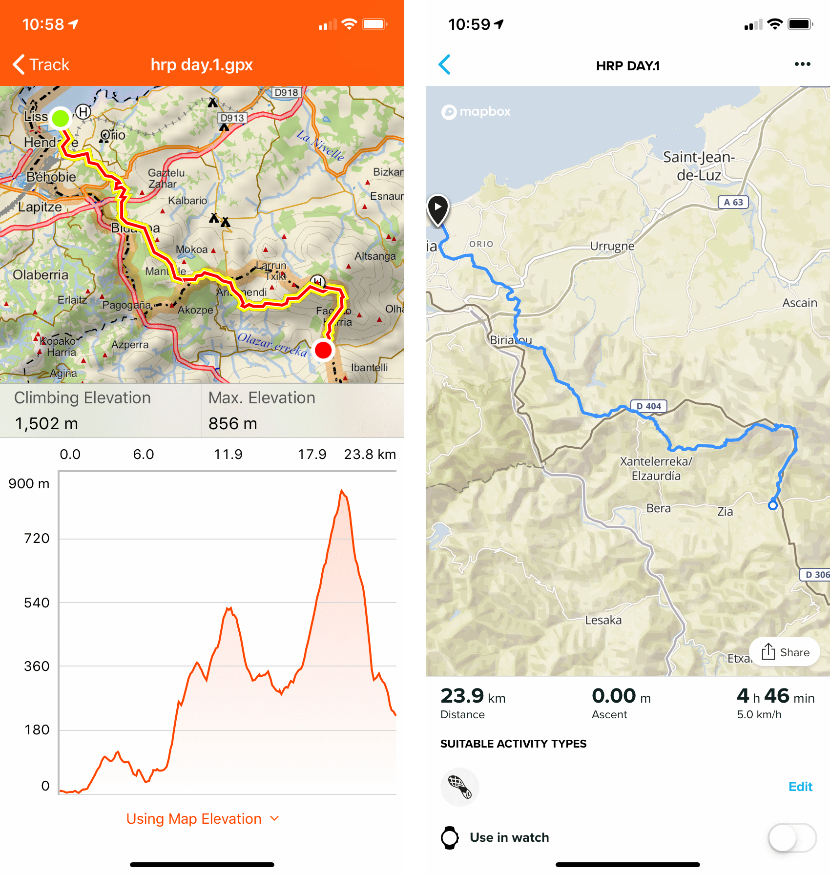 Garmin Explore vs. Suunto app. Garmin's offering is more powerful in many ways… but I don't own a Garmin watch!