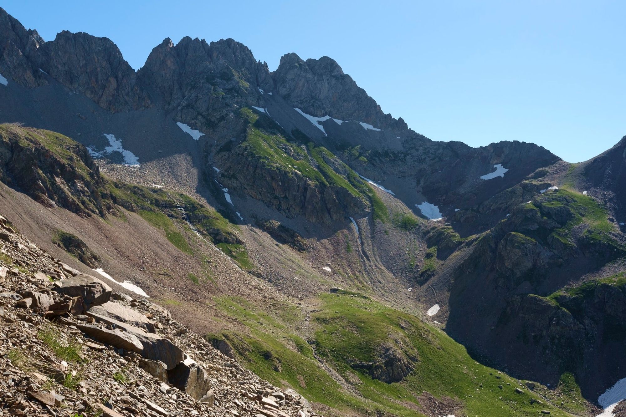 Approaching Col des Mulets