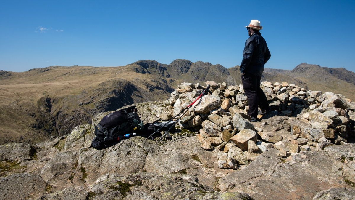 On Pike of Blisco, looking over to Crinkle Crags